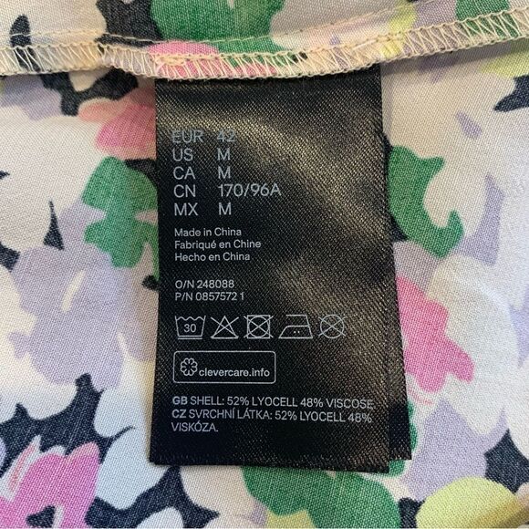 H&M Conscious Floral Print Lyocell-blend dress Size Medium - Picture 12 of 14